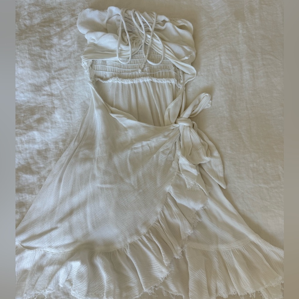 PLANET BLUE WHITE MINI DRESS